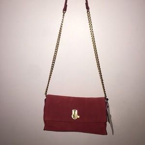 Zara Red Suede with gold chain and hardware!!!